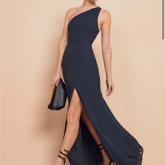 Reformation Evelyn dress - navy size 2! - Picture 3 of 6